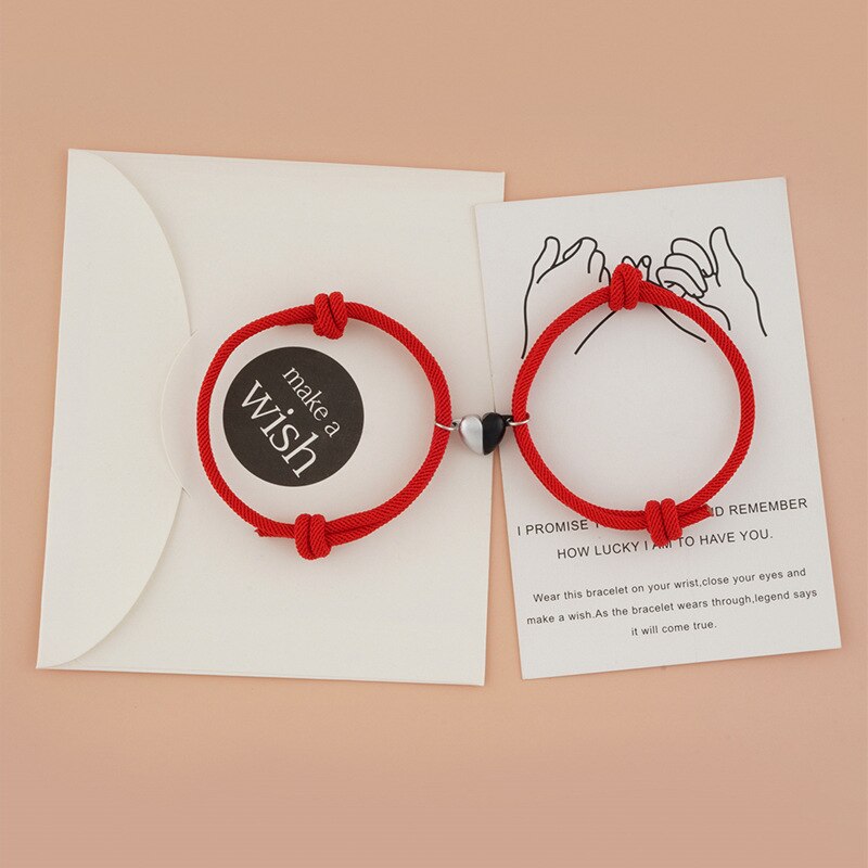 Two Halves Heart Couple Magnetic Bracelets Two Halves Heart Couple Magnetic Bracelets