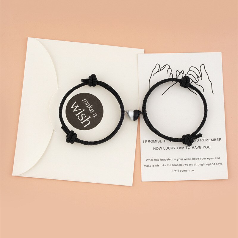 Two Halves Heart Couple Magnetic Bracelets Two Halves Heart Couple Magnetic Bracelets