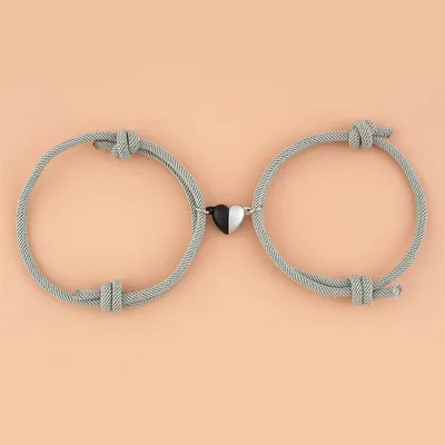 Two Halves Heart Couple Magnetic Bracelets Two Halves Heart Couple Magnetic Bracelets