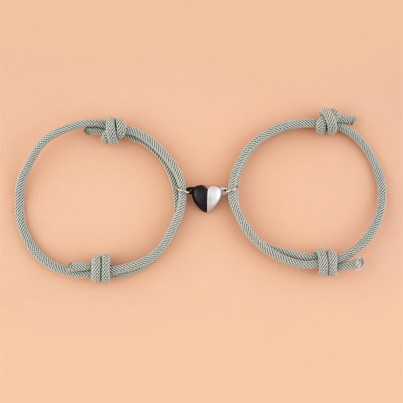 Two Halves Heart Couple Magnetic Bracelets Two Halves Heart Couple Magnetic Bracelets