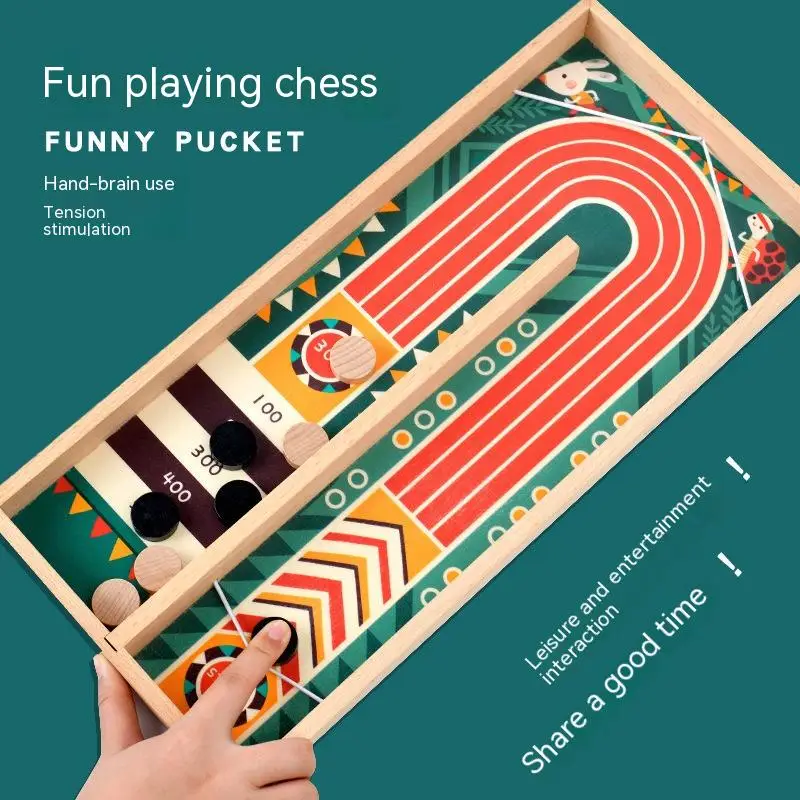 Two Person Battle Wooden Bounce Chess Table Bounce Children'S Gift Fun Parent-Child Interactive Game Christmas Present Two Person Battle Wooden Bounce Chess Table Bounce Children'S Gift Fun Parent-Child Interactive Game Christmas Present