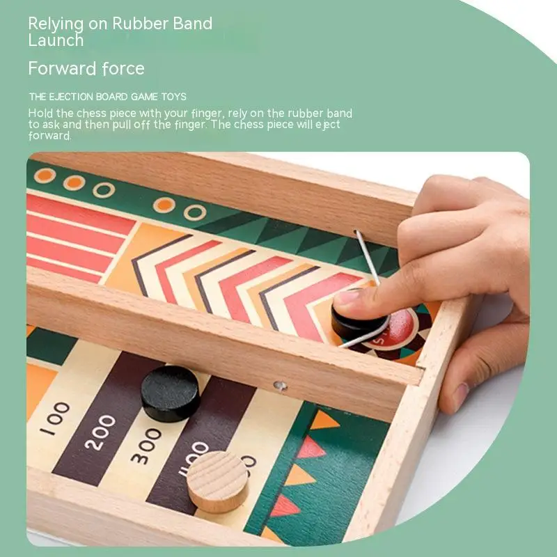 Two Person Battle Wooden Bounce Chess Table Bounce Children'S Gift Fun Parent-Child Interactive Game Christmas Present Two Person Battle Wooden Bounce Chess Table Bounce Children'S Gift Fun Parent-Child Interactive Game Christmas Present