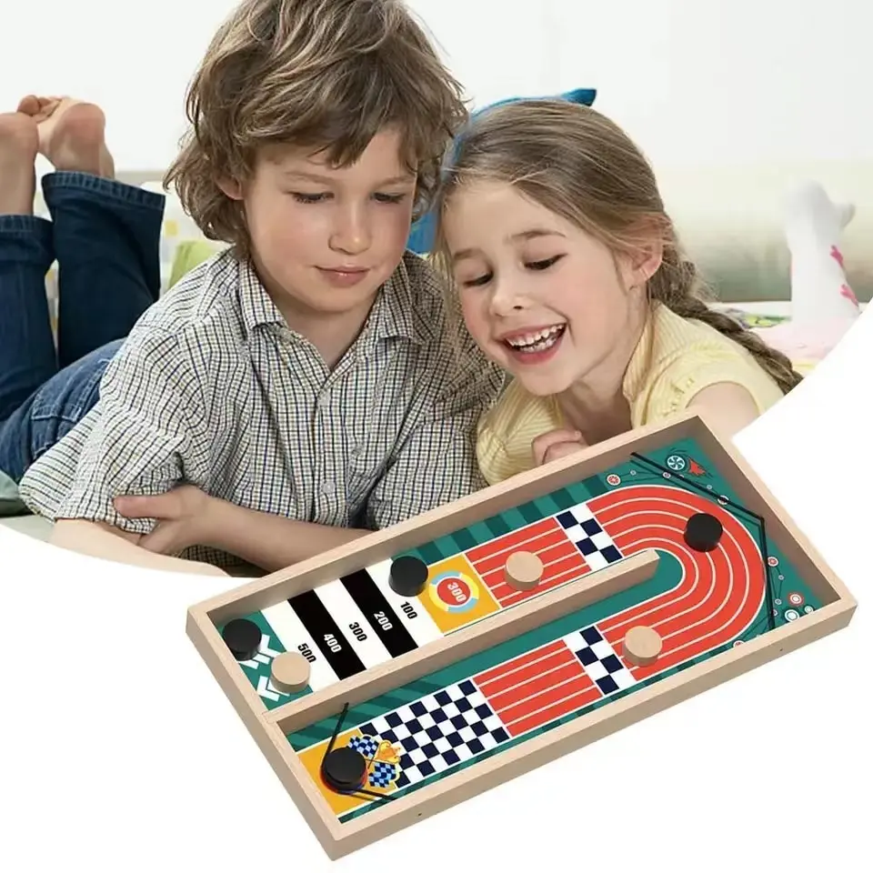 Two Person Battle Wooden Bounce Chess Table Bounce Children'S Gift Fun Parent-Child Interactive Game Christmas Present Two Person Battle Wooden Bounce Chess Table Bounce Children'S Gift Fun Parent-Child Interactive Game Christmas Present