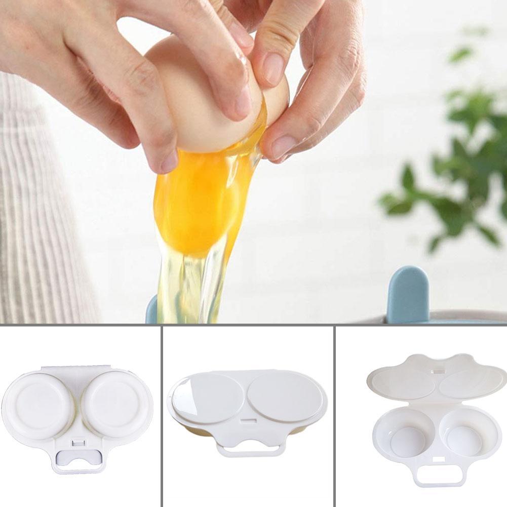 Two Slot Plastic Microwave Egg Fryer