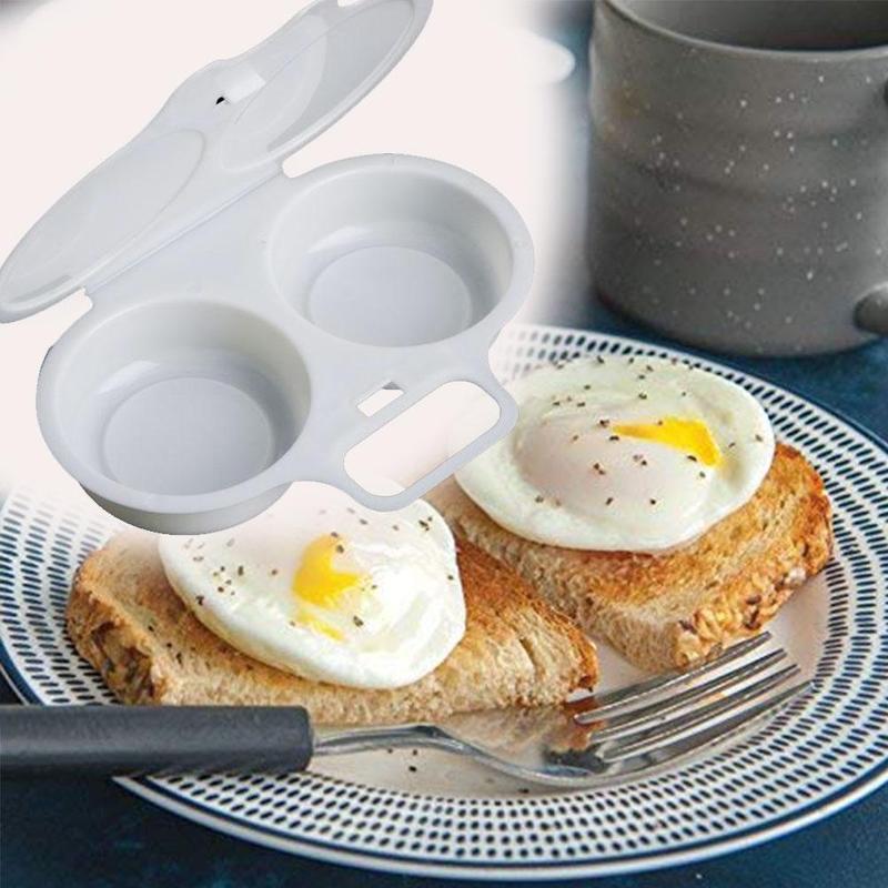 Two Slot Plastic Microwave Egg Fryer