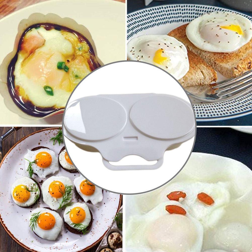 Two Slot Plastic Microwave Egg Fryer