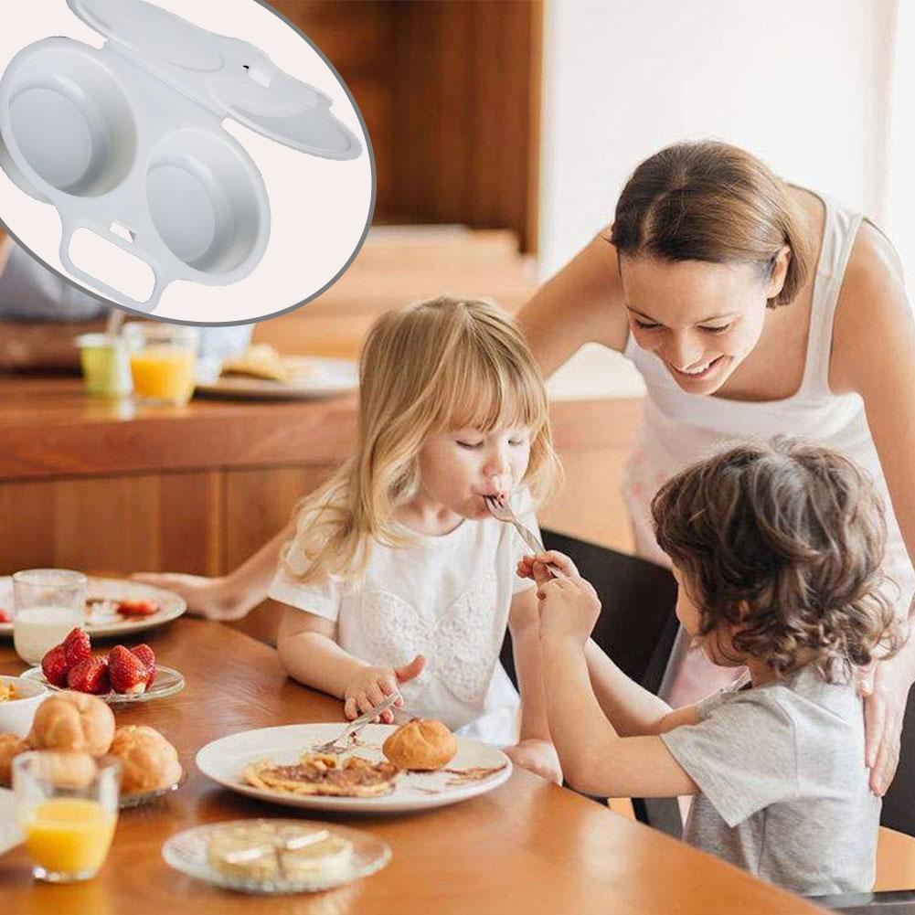 Two Slot Plastic Microwave Egg Fryer