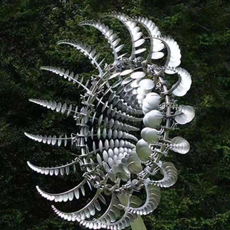 Two Tier Blade Metal Wind Spinner