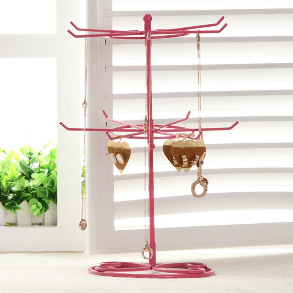 Two Tier Rotating Jewelry Display Stand