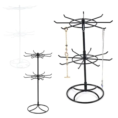 Two Tier Rotating Jewelry Stand