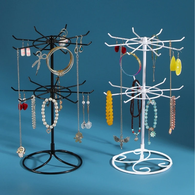 Two Tier Rotating Jewelry Stand