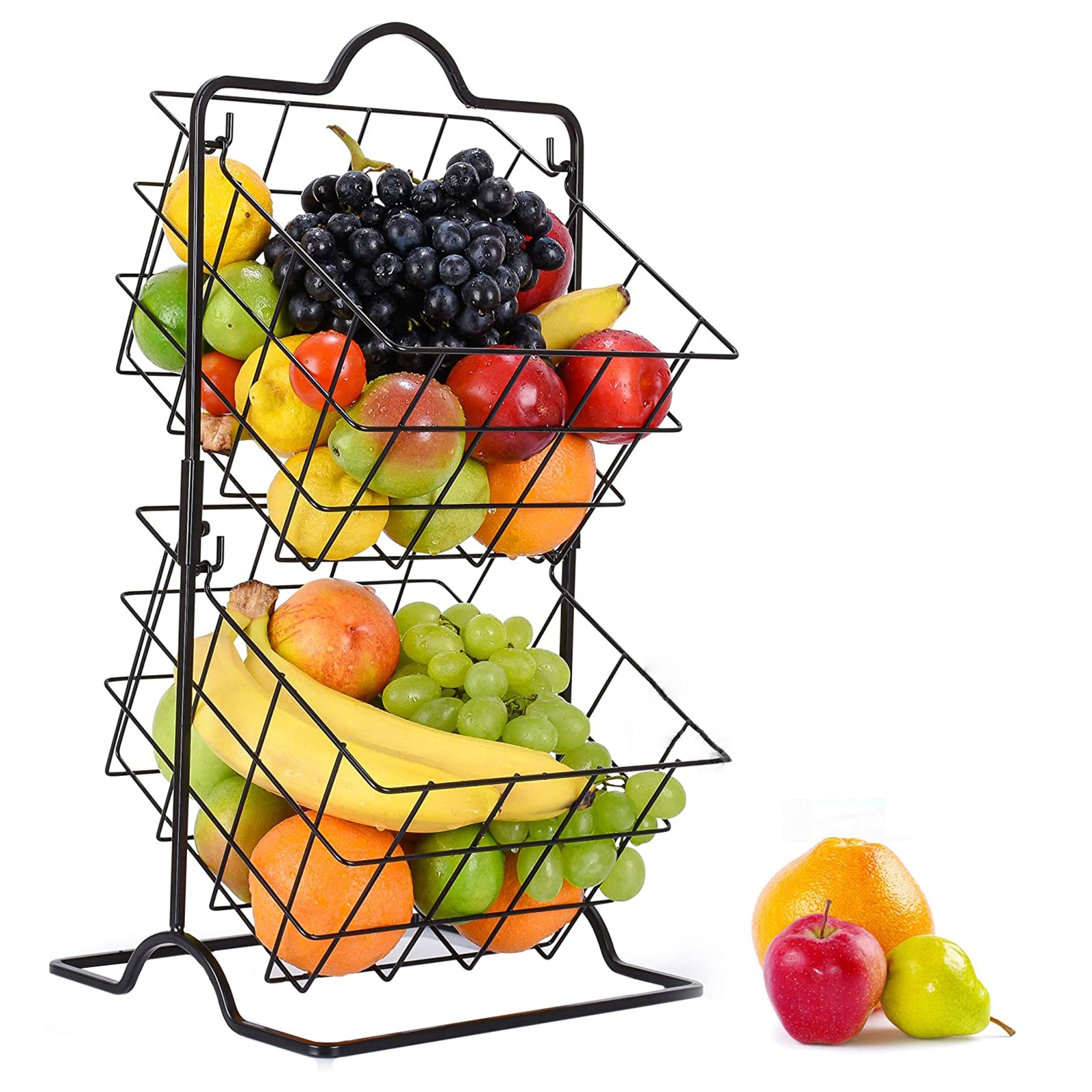 Two-Tier Wire Baskets for Produce Two-Tier Wire Baskets for Produce