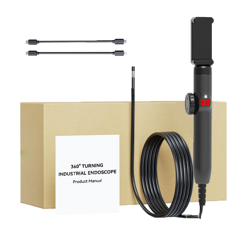 Two-Way 360° Articulating Borescope, 1080P Camera, endoscope with Light, 6mm Waterproof Probe, Endoscope with Two-Way 360° Articulating Borescope, 1080P Camera, endoscope with Light, 6mm Waterproof Probe, Endoscope with