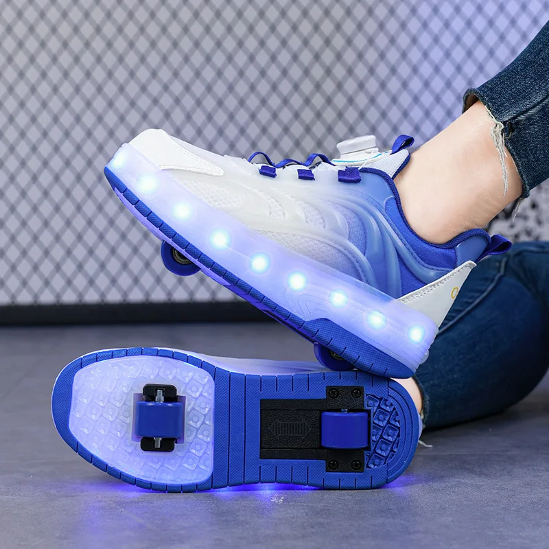 Two Wheels Children's Led Light Roller Skate Shoes For Kids Boys Girls Glowing Sports Luminous Sneakers Skateboard USB Two Wheels Children's Led Light Roller Skate Shoes For Kids Boys Girls Glowing Sports Luminous Sneakers Skateboard USB
