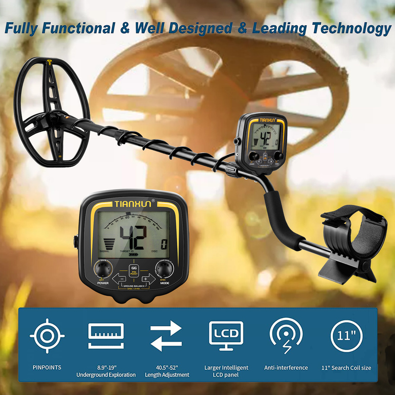 TX850 Professional Metal Detector Underground Depth 2.5m Scanner Search Finder Gold Detector Treasure Hunter Pinpointer
