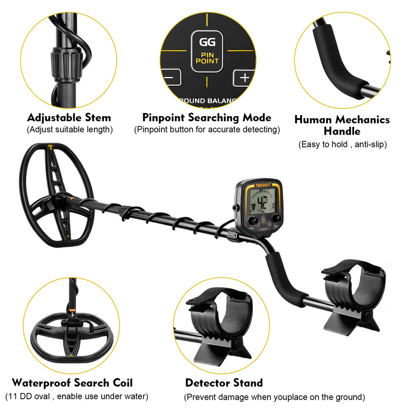 TX850 Professional Metal Detector Underground Depth 2.5m Scanner Search Finder Gold Detector Treasure Hunter Pinpointer