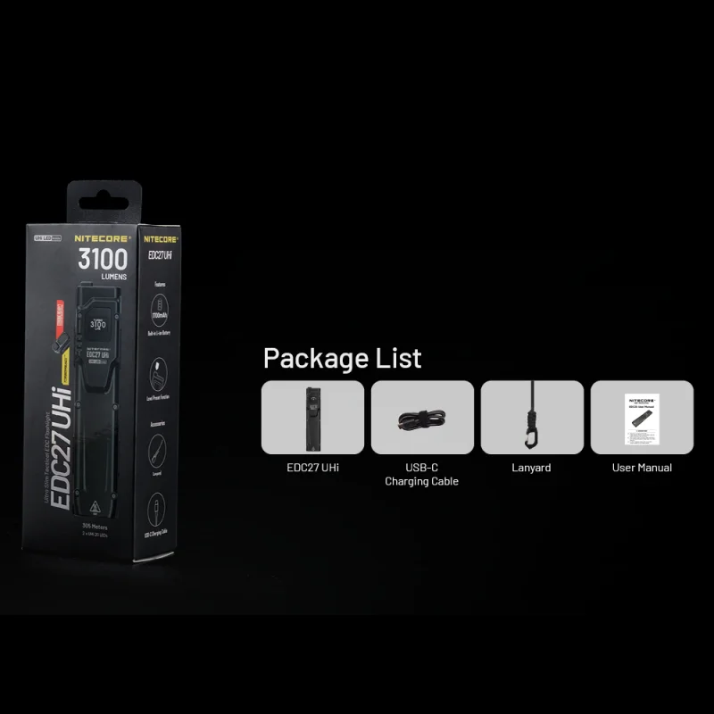 UHI Rechargeable Tactical Flashlight 3100Lumens with OLED real-time Display Built-in battery Troch Light UHI Rechargeable Tactical Flashlight 3100Lumens with OLED real-time Display Built-in battery Troch Light