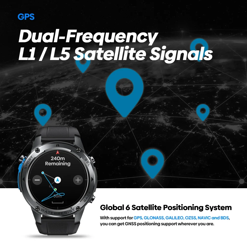 Ultra GPS Smart Watch Built-in Compass Barometric Altimeter Dual-band GNSS Voice Calling Smartwatch 10 ATM Ultra GPS Smart Watch Built-in Compass Barometric Altimeter Dual-band GNSS Voice Calling Smartwatch 10 ATM