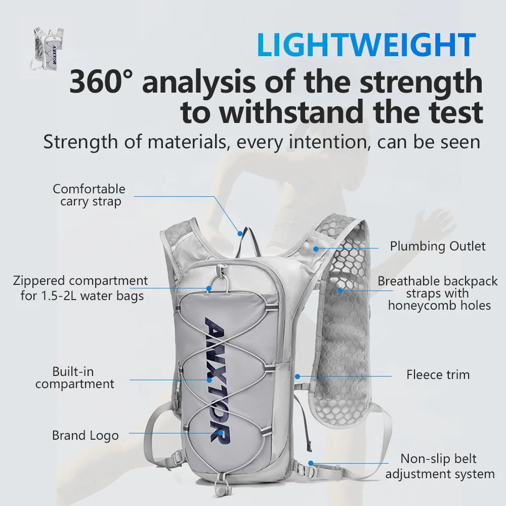 Ultra Lightweight Cycling Hydration Vest with 1.5L Water Bag