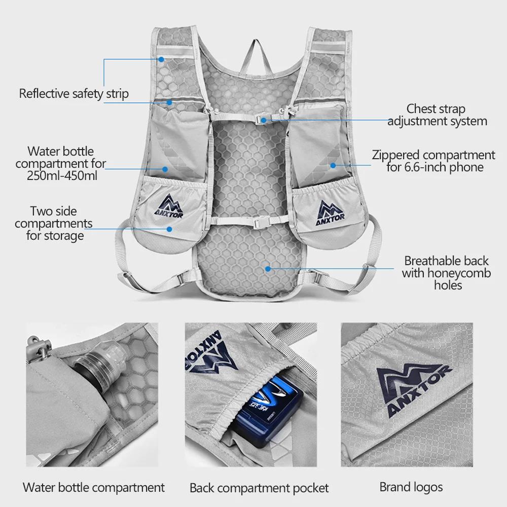 Ultra Lightweight Cycling Hydration Vest with 1.5L Water Bag