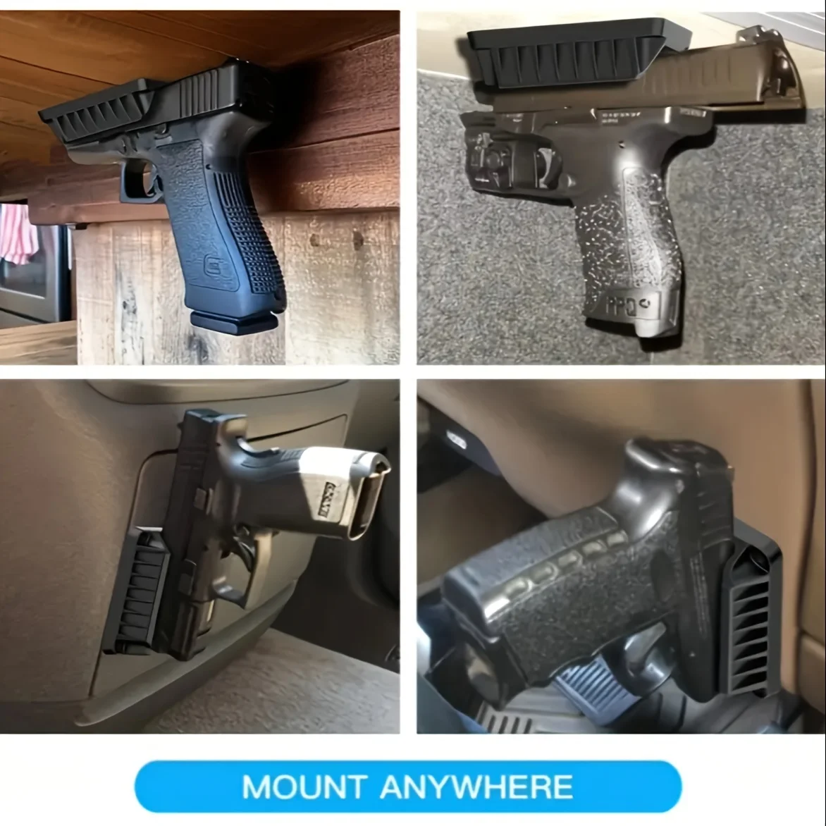 Ultra-Strong Quick Draw Magnetic Mount Holster – Safe, Swift Access for Home, Wall, Desk – Discreet Concealed Magnet