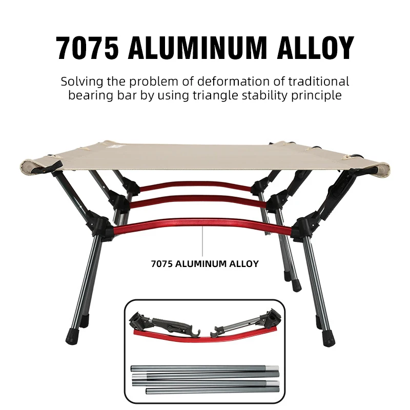 Ultralight Foldable Elevated Camping Bed Backpacking Polyester and Aluminum Alloy 2.77kg Cot Outdoor Hiking Sleeping Ultralight Foldable Elevated Camping Bed Backpacking Polyester and Aluminum Alloy 2.77kg Cot Outdoor Hiking Sleeping