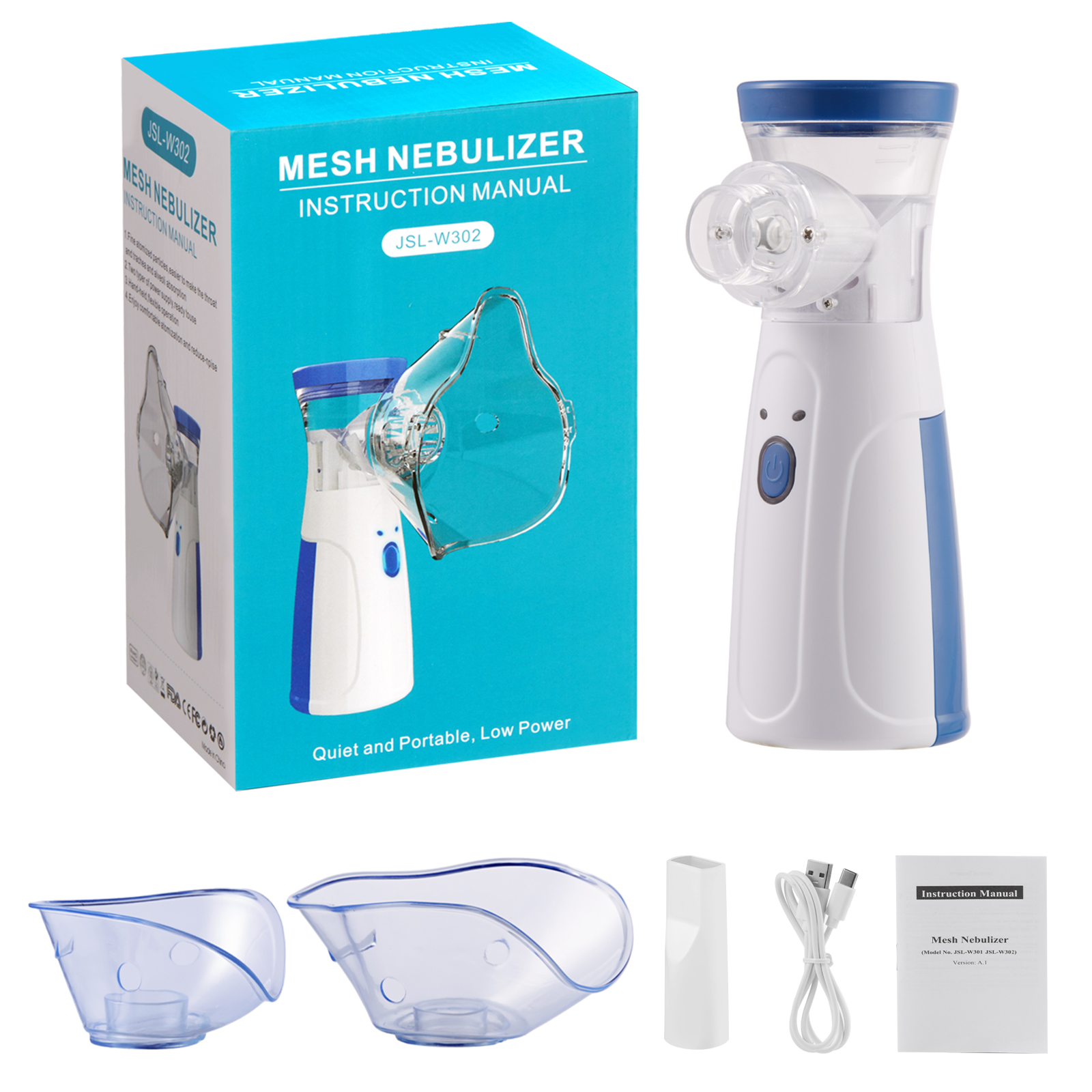 Ultrasonic Atomizers Portable Mute Asthma Inhaler Handheld Nebulizers Machine Mini Medical Nebulizer for Adults and Ultrasonic Atomizers Portable Mute Asthma Inhaler Handheld Nebulizers Machine Mini Medical Nebulizer for Adults and