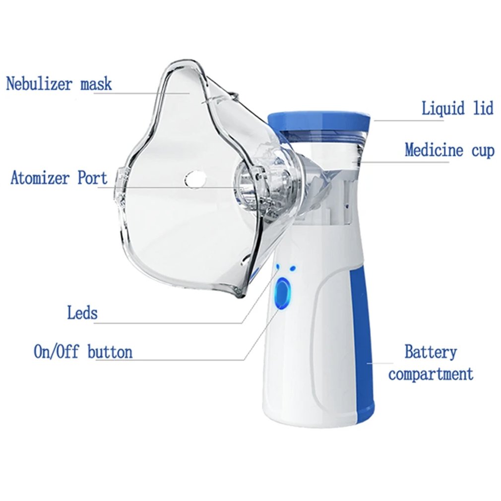Ultrasonic Atomizers Portable Mute Asthma Inhaler Handheld Nebulizers Machine Mini Medical Nebulizer for Adults and Ultrasonic Atomizers Portable Mute Asthma Inhaler Handheld Nebulizers Machine Mini Medical Nebulizer for Adults and