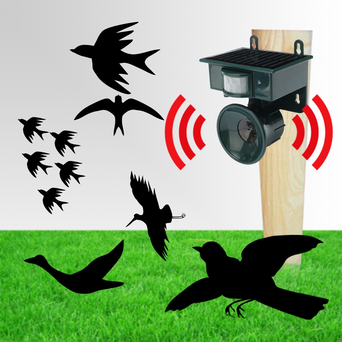 Ultrasonic Bird Repeller Solar Powered Ultrasonic Bird Repeller Solar Powered