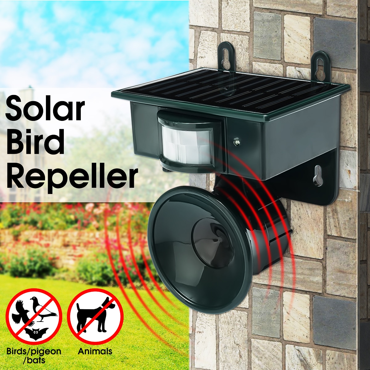 Ultrasonic Bird Repeller Solar Powered Ultrasonic Bird Repeller Solar Powered