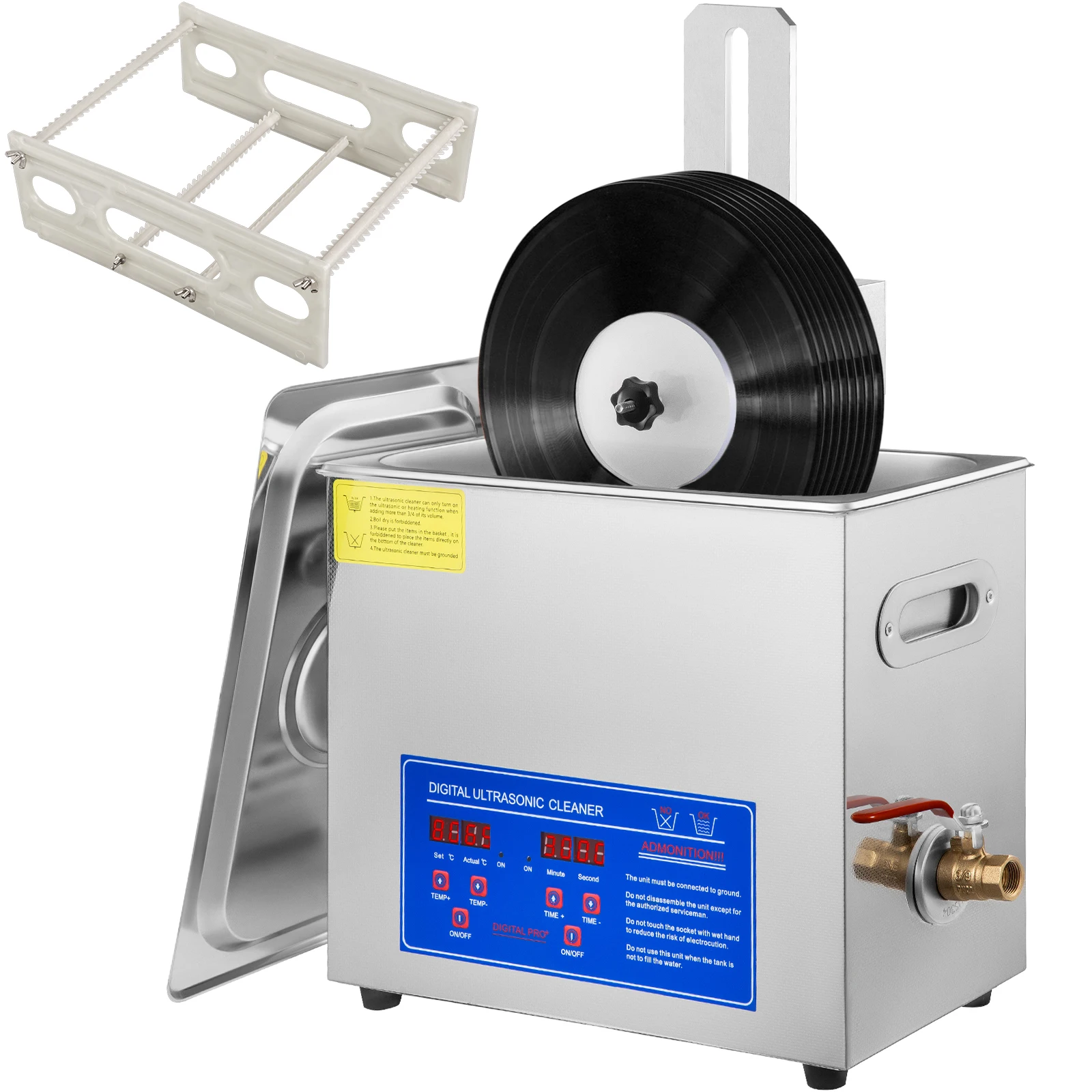 Ultrasonic Cleaner 6L Ultrasonic Vinyl Cleaner 7-12 In 8 Records Ultrasonic Vinyl Cleaning Machine 180W for Home Store Ultrasonic Cleaner 6L Ultrasonic Vinyl Cleaner 7-12 In 8 Records Ultrasonic Vinyl Cleaning Machine 180W for Home Store