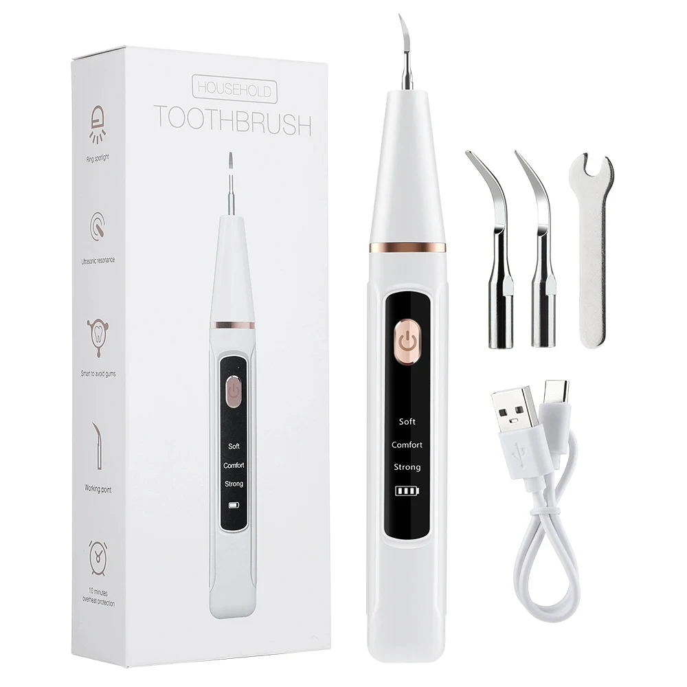 Ultrasonic Dental Scaler Oral Care Tartar Removal Calculus Remover Tooth Stain Cleaner LED Light Tooth Whitening Tools Ultrasonic Dental Scaler Oral Care Tartar Removal Calculus Remover Tooth Stain Cleaner LED Light Tooth Whitening Tools