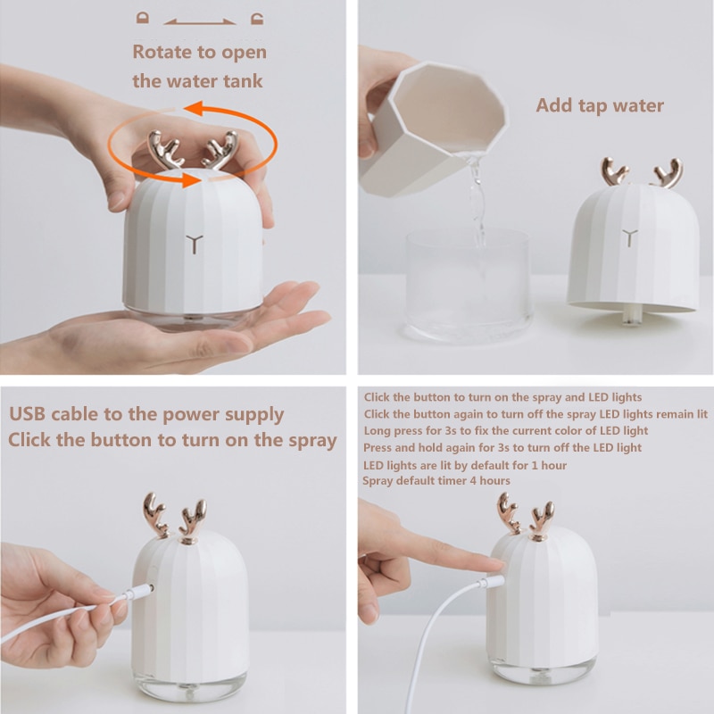 Ultrasonic Humidifier with LED Night Light Ultrasonic Humidifier with LED Night Light