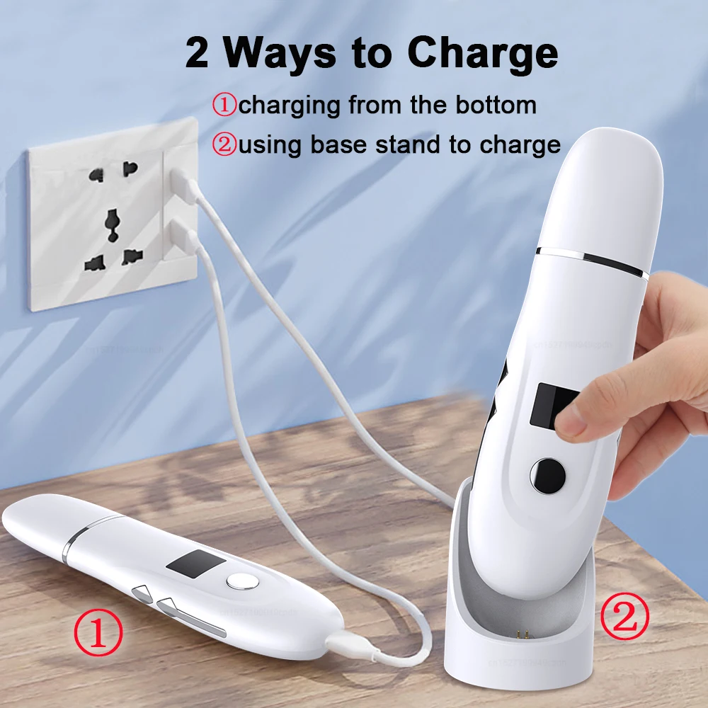 Ultrasonic Peeling Remover Blackhead Facial Skin Scrubber Facial Shovel Deep Cleaning Face Lifting Removal Pore Acne