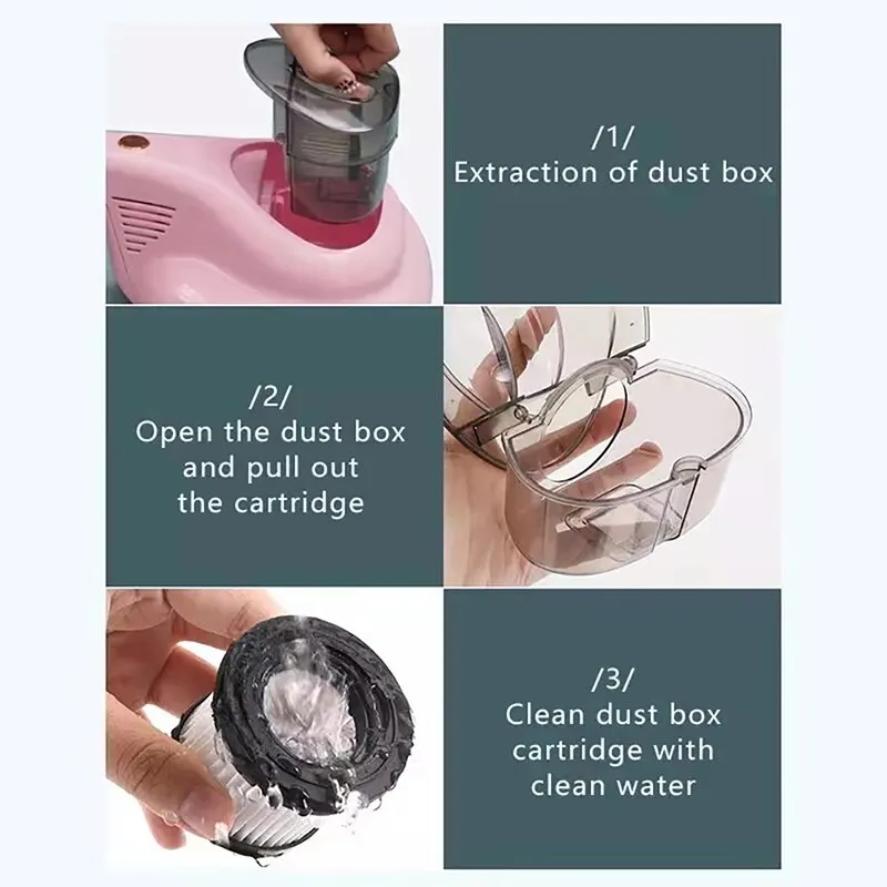 Ultraviolet Mite Removal Instrument 10000PA Vacuum Cleaner Cordless Handheld Vacuum For Mattress Sofa Bed Home