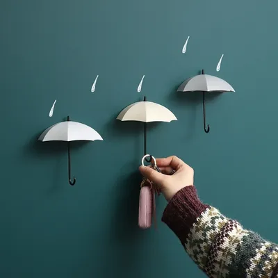 Umbrella Hooks Decorative Wall Storage (3 Pcs)