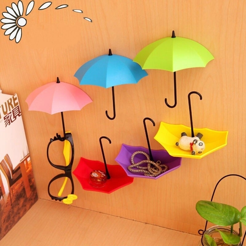 Umbrella Key Hooks Self Adhesive Hooks (3Pcs) Umbrella Key Hooks Self Adhesive Hooks (3Pcs)