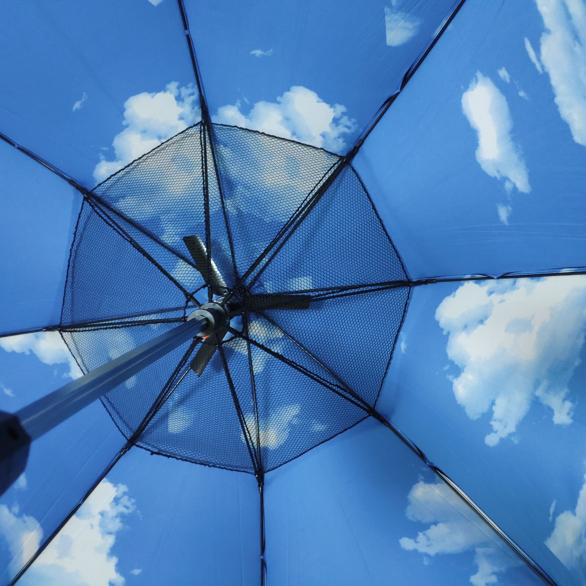 Umbrella with Fan and Mist Spray
