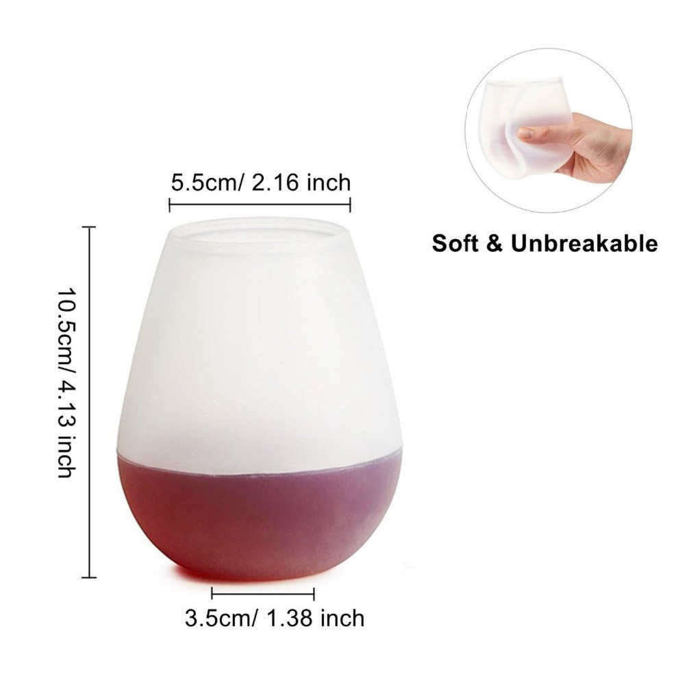 Unbreakable Stemless Silicone Wine Glasses Unbreakable Stemless Silicone Wine Glasses