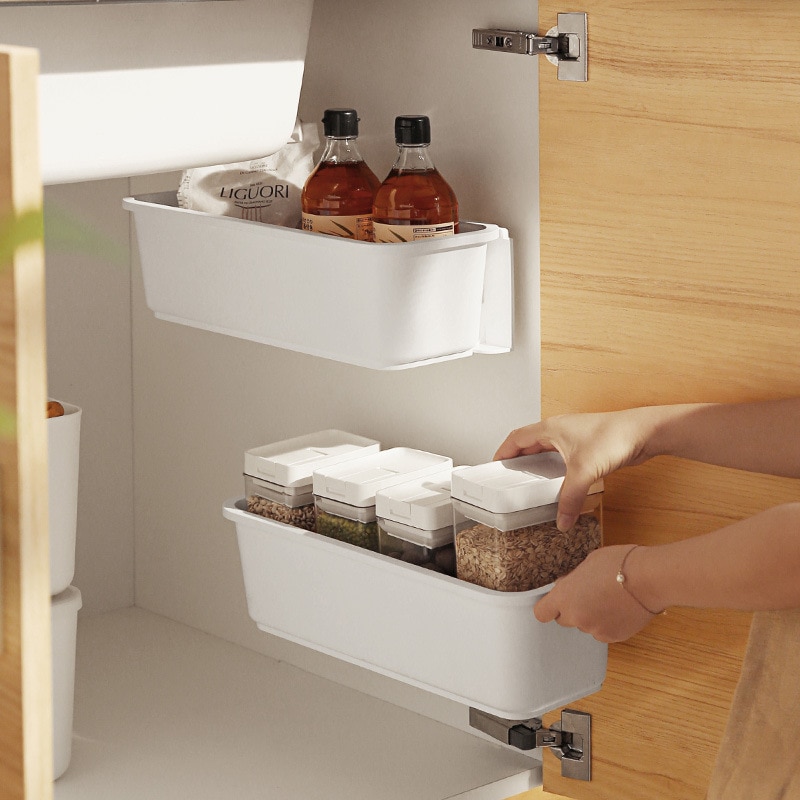 Under Kitchen Sink Pull Out Storage Tray Organizer Under Kitchen Sink Pull Out Storage Tray Organizer