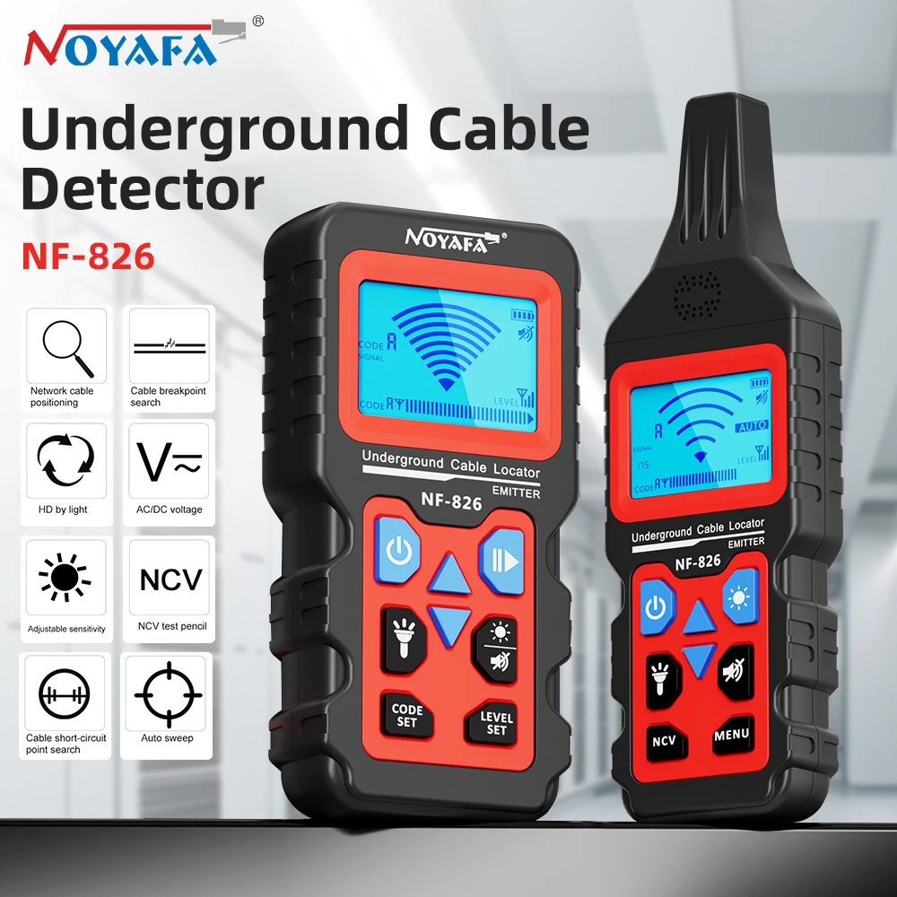 Underground Cable Tester Locator Wire Tracker Detection Wall Electrical Lines Water and Gas Supply Pipeline Path Underground Cable Tester Locator Wire Tracker Detection Wall Electrical Lines Water and Gas Supply Pipeline Path