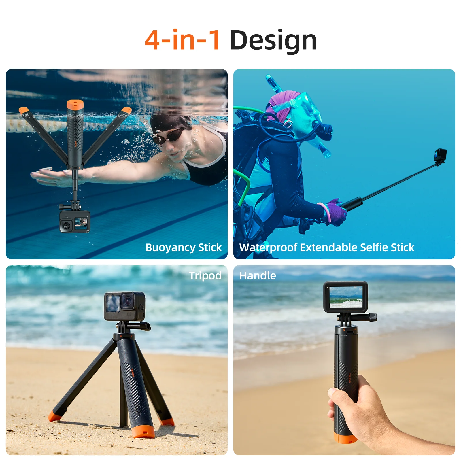 Underwater Buoyancy Bar Diving Extendable Selfie Stick Tripod For Gopro Insta360 DJI OSMO Action Camera Accessories Underwater Buoyancy Bar Diving Extendable Selfie Stick Tripod For Gopro Insta360 DJI OSMO Action Camera Accessories