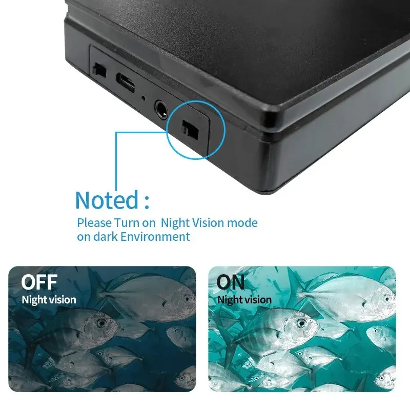 Underwater Fishing Camera 1080P HD 4.3 Inch Handheld LCD Ice Fishing Finder For Boat Kayak Sea Fishing With 5000amh
