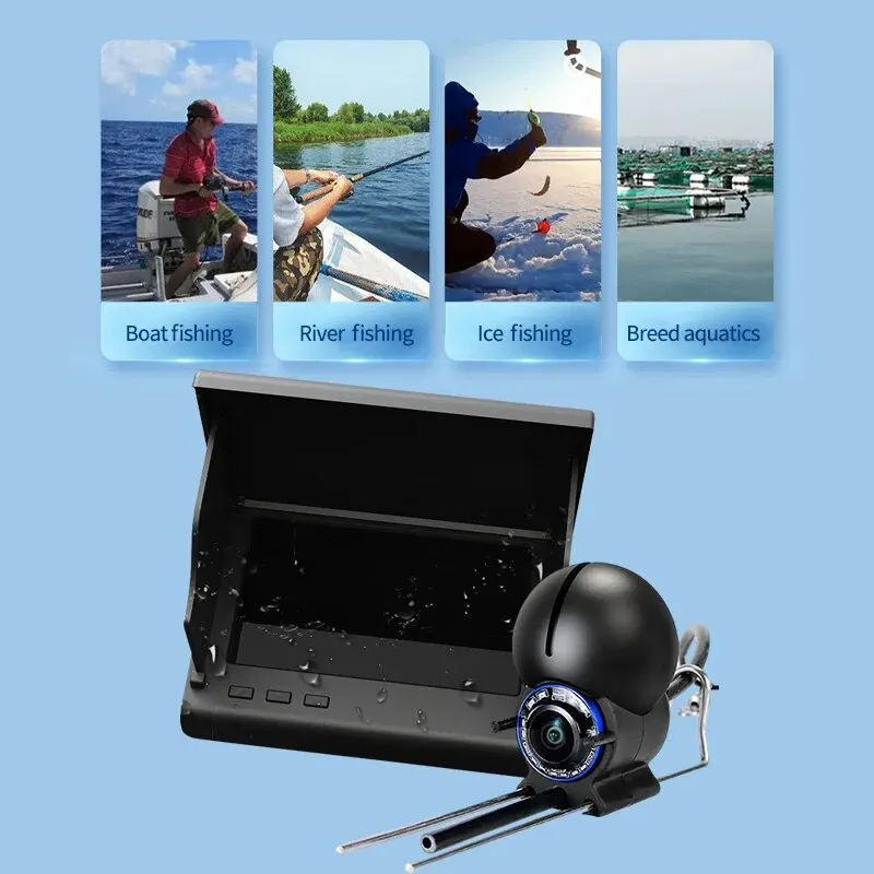 Underwater Fishing Camera 1080P HD 4.3 Inch Handheld LCD Ice Fishing Finder For Boat Kayak Sea Fishing With 5000amh