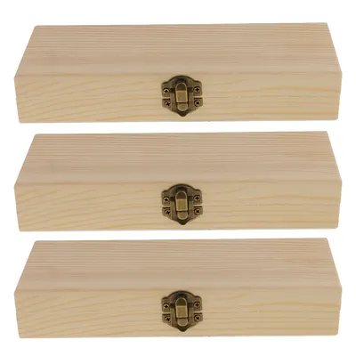 Unfinished Jewelry Box Wooden Case (3 pcs) Unfinished Jewelry Box Wooden Case (3 pcs)