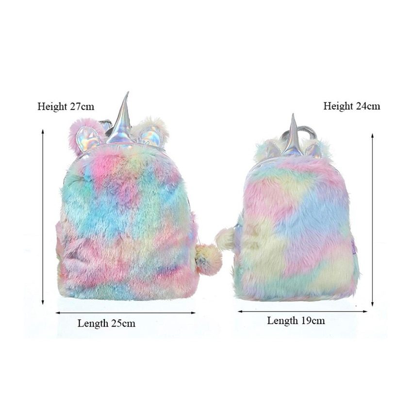 Unicorn Backpack Hologram Leather Bag