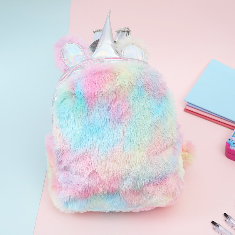 Unicorn Backpack Hologram Leather Bag