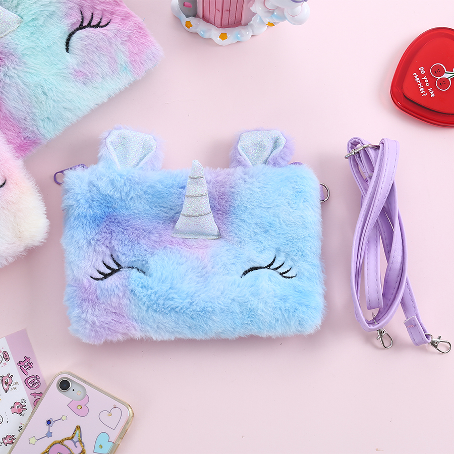 Unicorn Bag For Girls Plush Crossbody Bag