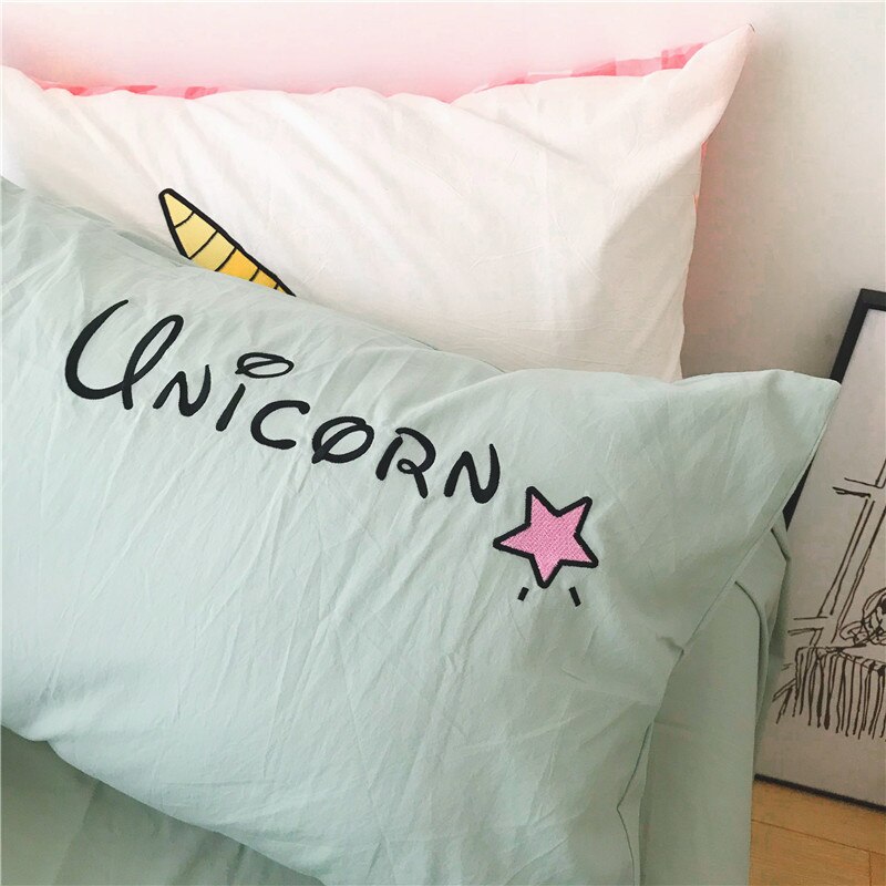 Unicorn Bed Set Cartoon Bedding