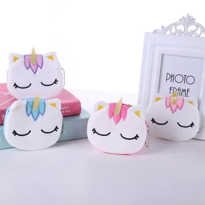 Unicorn Coin Purse Cute Plush Pouch